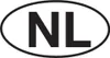 A black oval with the letters NL in black inside. Podgląd zdjęcia produktu
