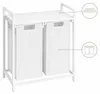 Kosz na pranie 2-komorowy z półką sorter na pranie loft Podgląd zdjęcia produktu 7
