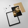 Gerahmtes Poster - Schwarzer Rahmen - Golden Blätter Produktbild-Vorschau 4