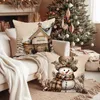 Weihnachtskissenbezüge 4 Stück 45x45 cm Plüsch Elch Produktbild-Vorschau 4