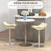 HOMCOM Table de bar ronde table haute cuisine mange-debout Voir les images du produit 6
