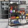 HOMCOM Pracovný stôl 80 x 40,5 x 155 cm s dierovanou Náhľad obrázku produktu 2