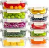YASHE glazen containers met deksel, 10 stuks, stapelbaar en Productafbeelding-voorbeeld 9