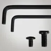 Two hex keys and two screws on a light gray background. Produktbild-Vorschau