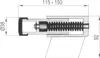 Torstopper gefedert, ø 38 mm, Abmessung 150 x 92 mm, Stahl Produktbild-Vorschau 2