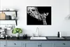 MuchoWow® Gerahmtes Poster Tiere - Schwarz - Weiß - Giraffe Produktbild-Vorschau 3
