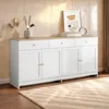 UnboxG Sideboard mit 4 Türen und 3 Schubladen, Weiß & Produktbild-Vorschau 4