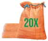 Bazko 20x Raschelsäcke 42x60 cm 15 kg | orange | Netzsäcke Produktbild-Vorschau 1