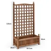 COSTWAY Blumenkasten mit Rankgitter, Pflanzkasten Holz, Produktbild-Vorschau 3