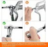 Four images showing how to properly attach a grease gun extension. Produktbild-Vorschau