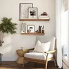 Vasagle Nástenná polica hnedá, 80 x 20 x 3,8 cm Náhľad obrázku produktu 2