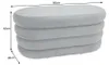 riess-ambiente Polsterbank VOGUE 85cm grau Samt ovale Produktbild-Vorschau 2