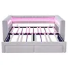 Merax Tagesbett Schlafsofa mit Ausziehbett, Polsterbett mit Produktbild-Vorschau 10