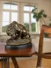 Bronzeskulptur Bronze Figur Statue Löwe Schlange nach Barye Produktbild-Vorschau 2