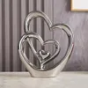 Ceramiczna dekoracja "Podwójne Serce" do wystroju wnętrz Podgląd zdjęcia produktu 1