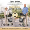 Déambulateur pliable et léger ELONEO en carbone avec siège, Voir les images du produit 6