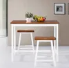 vidaXL Bartisch  und Hocker Set 3 tlg. Massivholz - Bar-Set Produktbild-Vorschau 4