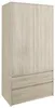Skříň šatna 90 cm 2 dveře 2 zásuvky FRAMIRE B-9TIP sonoma Náhled obrázku produktu 6