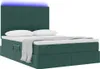 vidaXL Bett mit Stauraum und LED mit LED Dunkelgrün 140 x Produktbild-Vorschau 3