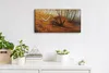 Küche Wohnzimmer Wand Leinwand Uhr 60x30 Gemälde Wald Bäume Produktbild-Vorschau 3