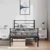 Postel s čelem a nohou kovová černá 100x200 cm Náhled obrázku produktu 3