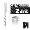MAXERIO® 100 cm 2er Set Core Schraubfundament PRO Line; Ø Produktbild-Vorschau 2