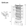 MODFU, mobiletto buffet alto, 60 x 30 x 168 cm, armadio Anteprima dell’immagine prodotto 4