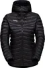 A black hooded jacket with a zipper and the MAMMUT logo on the chest. Produktbild-Vorschau
