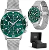 BOSS Chronograph Quarz Uhr für Herren mit Silbernes Produktbild-Vorschau 9