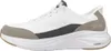A side view of a white Skechers slip-in shoe with gray and tan accents. Náhled obrázku produktu