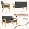 Iropro 2-Sitzer-Sofa Stoff 113x67x75 cm Hellgrau Vintage Produktbild-Vorschau 10