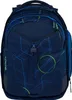 A blue backpack with a geometric pattern. Produktbild-Vorschau
