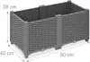 Relaxdays Pflanzkübel, Rattan-Optik, HBT: 38x80x40 cm, Produktbild-Vorschau 4