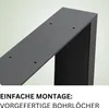 Tischbeine Metall 40x72cm Schwarz – DIY Tischgestell 2er Produktbild-Vorschau 3