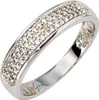 JOBO Damen Ring 585 Gold Weißgold 50 Diamanten Brillanten Produktbild-Vorschau 1