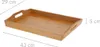 Excellent Houseware Tablett aus Bambusholz - 43 x 29 x 5 cm Produktbild-Vorschau 3