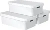 3-er Set INFINITY Box mit Deckel 30L weiß Produktbild-Vorschau 1