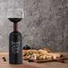 Relaxdays Weinflasche Glas, XL Weinglas mit Spruch, Fun Produktbild-Vorschau 2