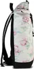 Side view of a roll-top backpack with a floral pattern. Náhľad obrázku produktu
