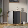 nabbi Dvoudveřová komoda Neston CH-2D - šedý grafit / dub Náhled obrázku produktu 10