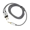 A black and white patterned audio cable with multiple connectors. Náhled obrázku produktu