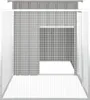 Kaninchenkäfig Grau 200x91x100 cm Verzinkter Stahl Produktbild-Vorschau 4