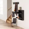 A hallway with a shoe cabinet, coat rack, and chair. Anteprima dell’immagine prodotto