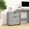 vidaXL Mobilna szafka na dokumenty na kółkach betonowa Podgląd zdjęcia produktu 9