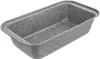 A gray loaf pan with a speckled granite coating is shown from a diagonal angle against a white background. Voir les images du produit