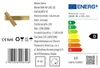 Barra - Elegante lampada da parete moderna in oro 30 cm - Anteprima dell’immagine prodotto 2