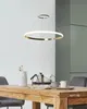 BELIANI Lampa wisząca złota aluminium żelazo zintegrowane Podgląd zdjęcia produktu 2