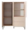 Highborad Kommode Dast 103x39,5x123cm beige 2-türig Produktbild-Vorschau 2