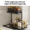 Küchenregal, 2 Etagen Waschbecken Regal, Küche Schrank Produktbild-Vorschau 6