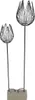 2x Gartenstecker "Blüte" aus Metall, schwarz, mit Produktbild-Vorschau 3